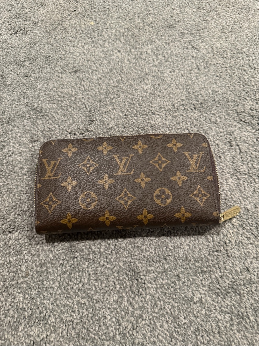 Louis Vuitton Brown Monogram Zip Around Wallet